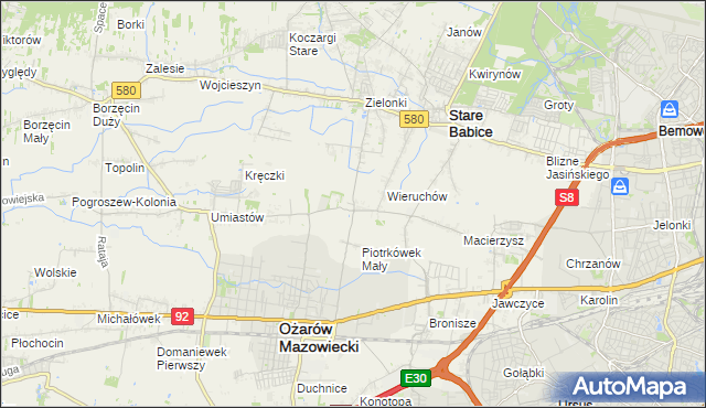 mapa Strzykuły, Strzykuły na mapie Targeo