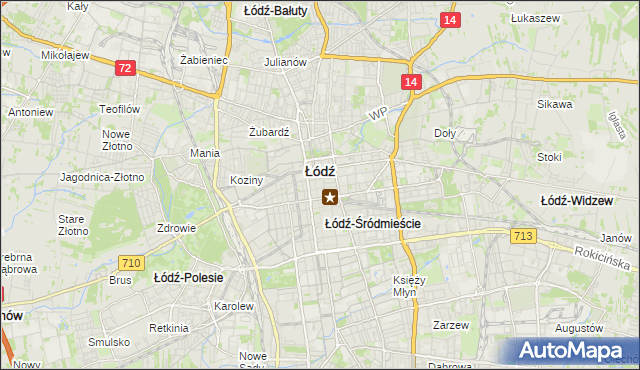 mapa Śródmieście gmina Łódź, Śródmieście gmina Łódź na mapie Targeo