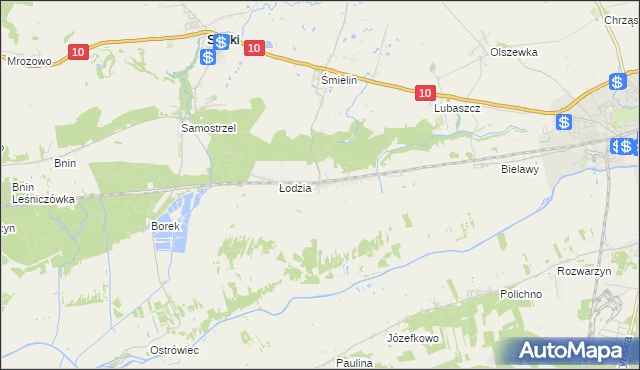 mapa Anieliny, Anieliny na mapie Targeo