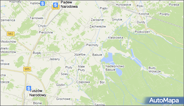 mapa Babule, Babule na mapie Targeo