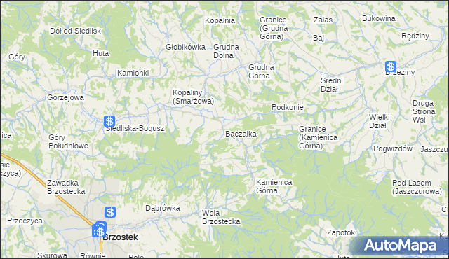 mapa Bączałka, Bączałka na mapie Targeo