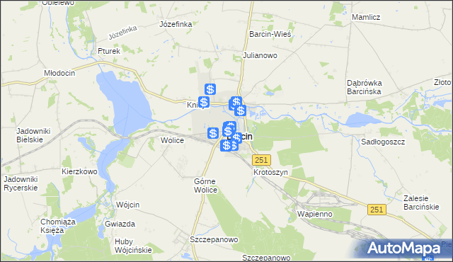 mapa Barcin, Barcin na mapie Targeo