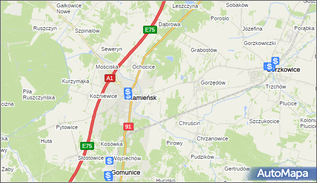 mapa Barczkowice, Barczkowice na mapie Targeo