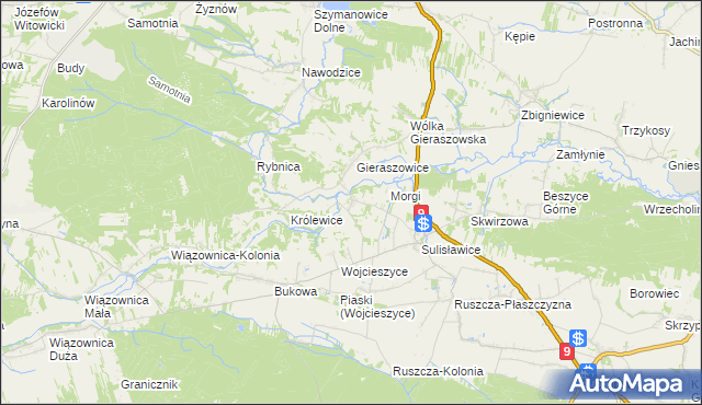 mapa Bazów, Bazów na mapie Targeo
