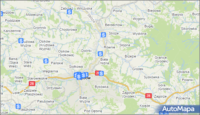 mapa Biała Niżna, Biała Niżna na mapie Targeo