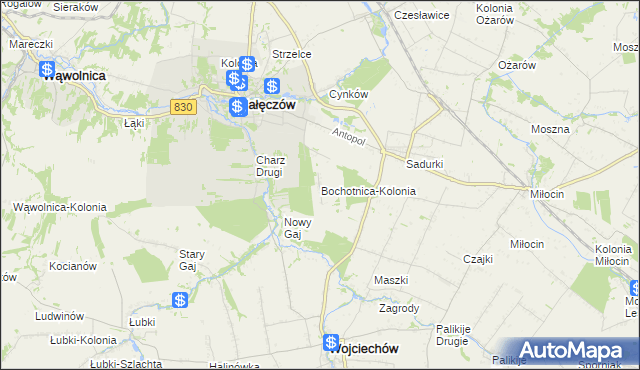 mapa Bochotnica-Kolonia, Bochotnica-Kolonia na mapie Targeo