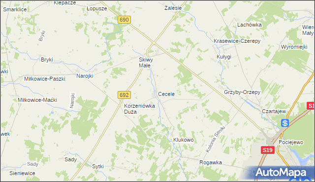 mapa Cecele, Cecele na mapie Targeo
