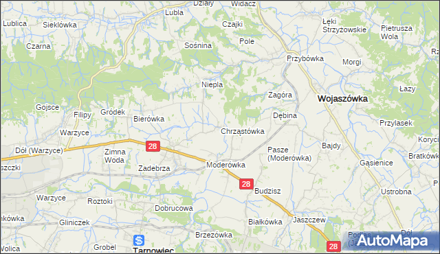 mapa Chrząstówka, Chrząstówka na mapie Targeo