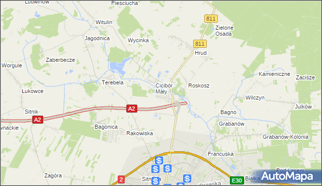 mapa Cicibór Duży, Cicibór Duży na mapie Targeo