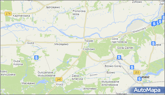 mapa Ciszkowo, Ciszkowo na mapie Targeo