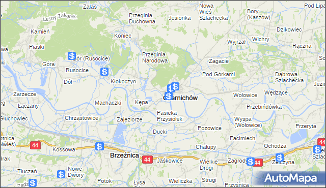 mapa Czernichów powiat krakowski, Czernichów powiat krakowski na mapie Targeo