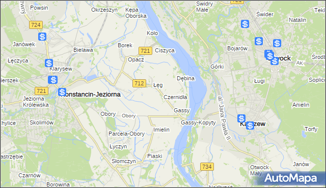 mapa Czernidła, Czernidła na mapie Targeo