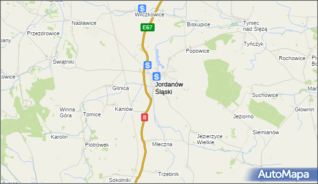 mapa Dankowice gmina Jordanów Śląski, Dankowice gmina Jordanów Śląski na mapie Targeo