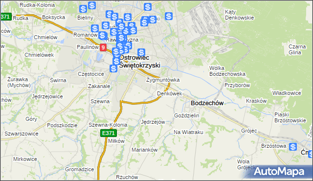 mapa Denkówek, Denkówek na mapie Targeo
