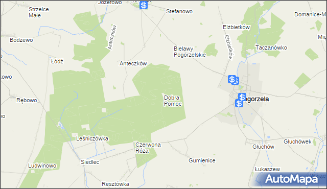 mapa Dobra Pomoc, Dobra Pomoc na mapie Targeo