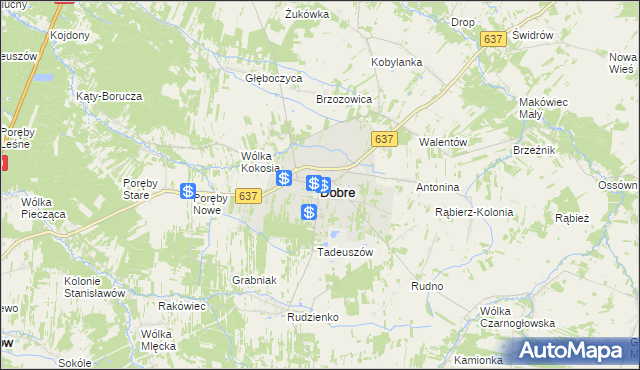 mapa Dobre powiat miński, Dobre powiat miński na mapie Targeo