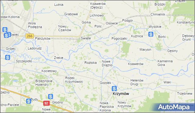 mapa Drążno-Holendry, Drążno-Holendry na mapie Targeo