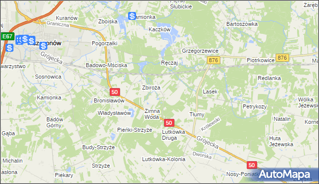 mapa Dwórzno gmina Mszczonów, Dwórzno gmina Mszczonów na mapie Targeo