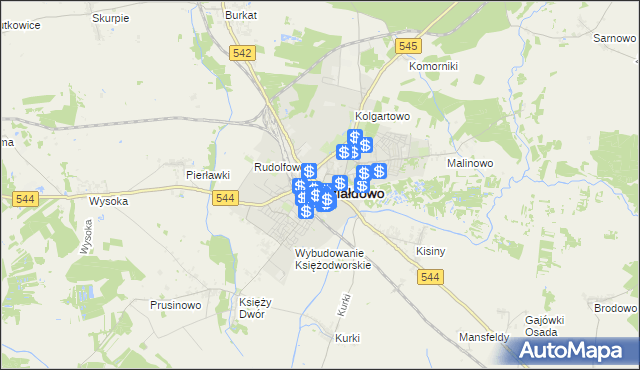 mapa Działdowo, Działdowo na mapie Targeo