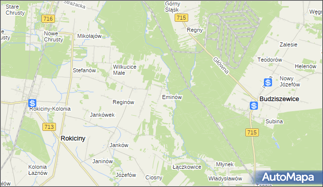 mapa Eminów, Eminów na mapie Targeo