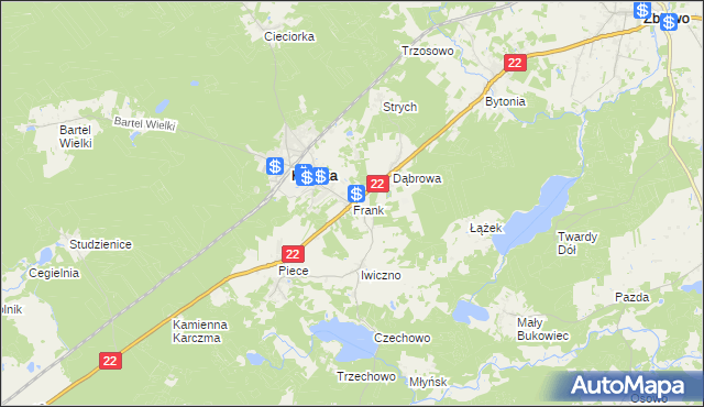 mapa Frank, Frank na mapie Targeo