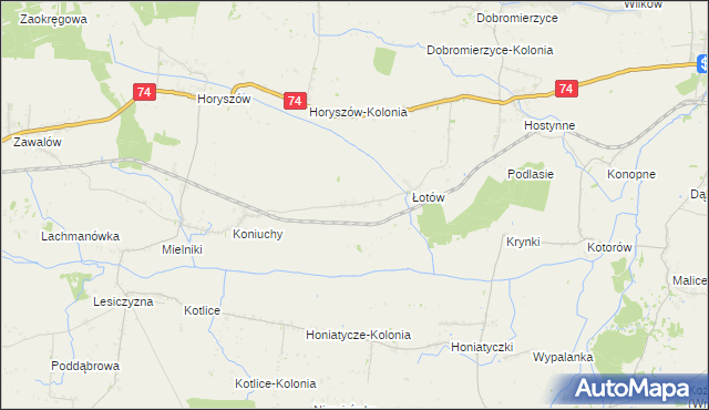 mapa Frankamionka, Frankamionka na mapie Targeo