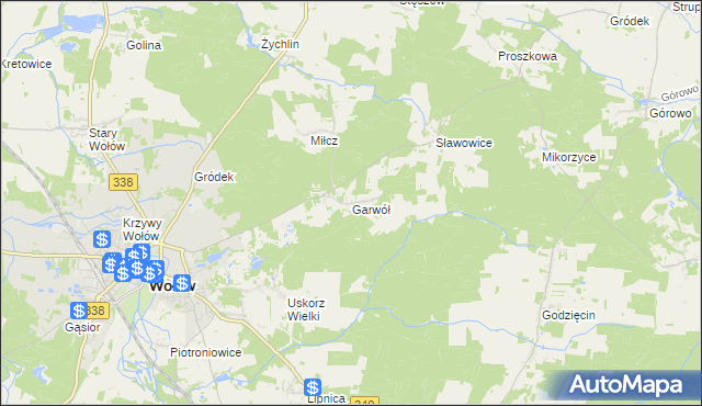mapa Garwół, Garwół na mapie Targeo
