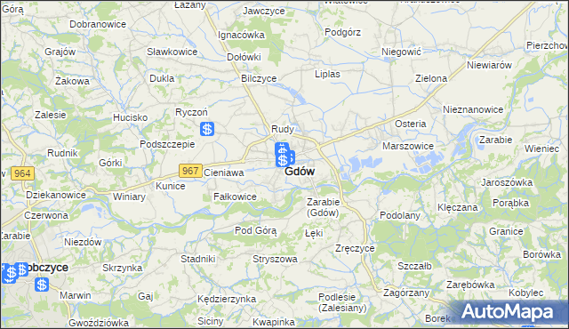 mapa Gdów, Gdów na mapie Targeo