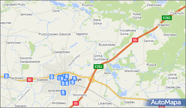 mapa Glinka Duchowna, Glinka Duchowna na mapie Targeo
