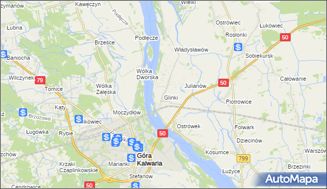 mapa Glinki gmina Karczew, Glinki gmina Karczew na mapie Targeo