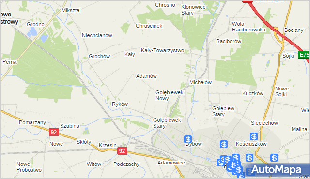 mapa Gołębiewek Nowy, Gołębiewek Nowy na mapie Targeo