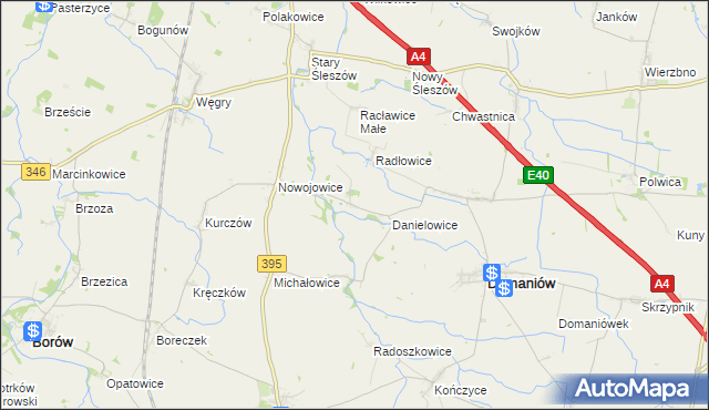 mapa Gostkowice gmina Domaniów, Gostkowice gmina Domaniów na mapie Targeo