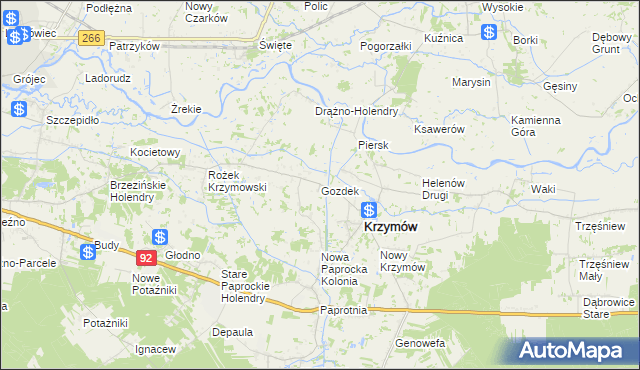 mapa Gozdek, Gozdek na mapie Targeo