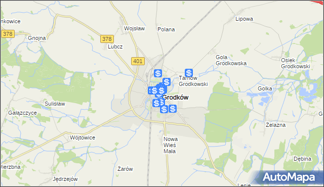 mapa Grodków powiat brzeski, Grodków powiat brzeski na mapie Targeo