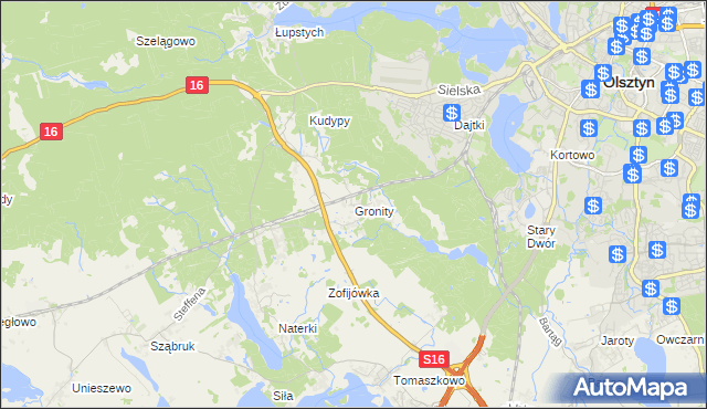 mapa Gronity, Gronity na mapie Targeo