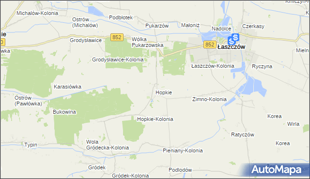 mapa Hopkie, Hopkie na mapie Targeo