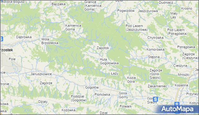 mapa Huta Gogołowska, Huta Gogołowska na mapie Targeo