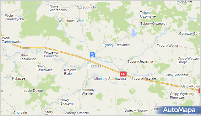 mapa Jabłonka-Świerczewo, Jabłonka-Świerczewo na mapie Targeo