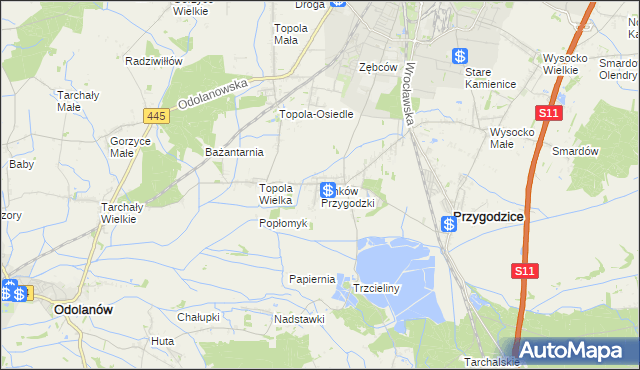 mapa Janków Przygodzki, Janków Przygodzki na mapie Targeo