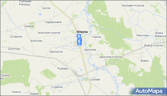 mapa Jaszczów, Jaszczów na mapie Targeo