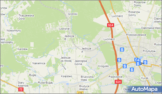 mapa Jedlicze A, Jedlicze A na mapie Targeo