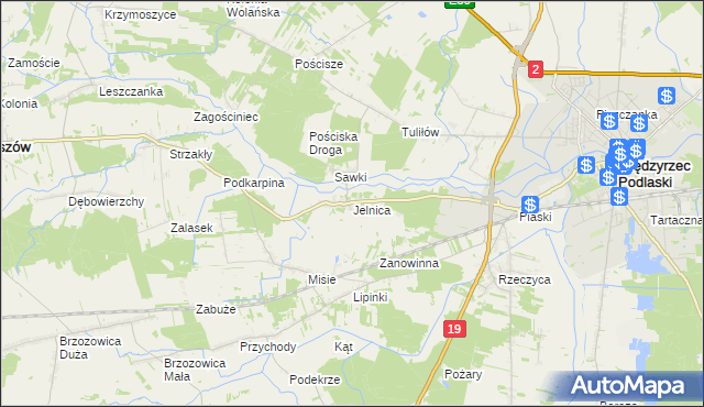 mapa Jelnica, Jelnica na mapie Targeo