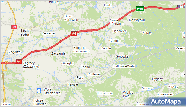 mapa Jodłówka gmina Tarnów, Jodłówka gmina Tarnów na mapie Targeo