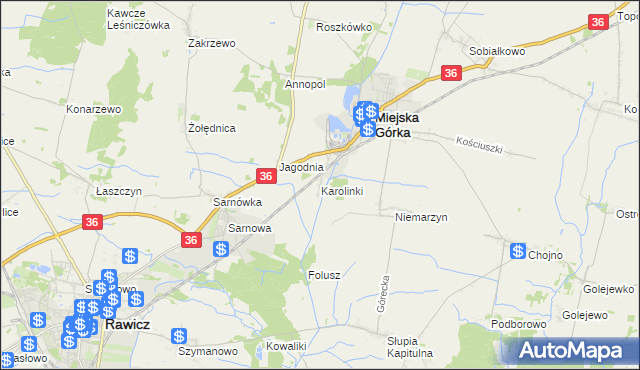 mapa Karolinki, Karolinki na mapie Targeo