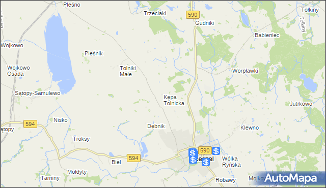 mapa Kępa Tolnicka, Kępa Tolnicka na mapie Targeo