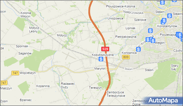 mapa Kozubszczyzna, Kozubszczyzna na mapie Targeo