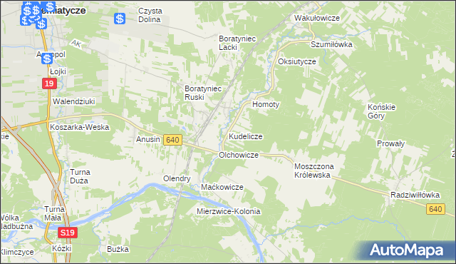 mapa Kudelicze, Kudelicze na mapie Targeo
