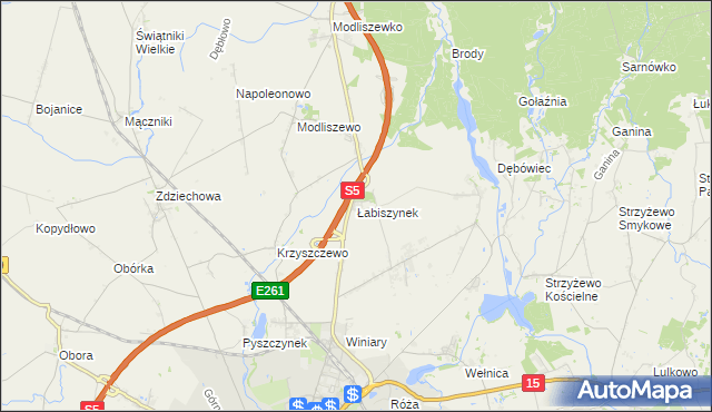 mapa Łabiszynek, Łabiszynek na mapie Targeo