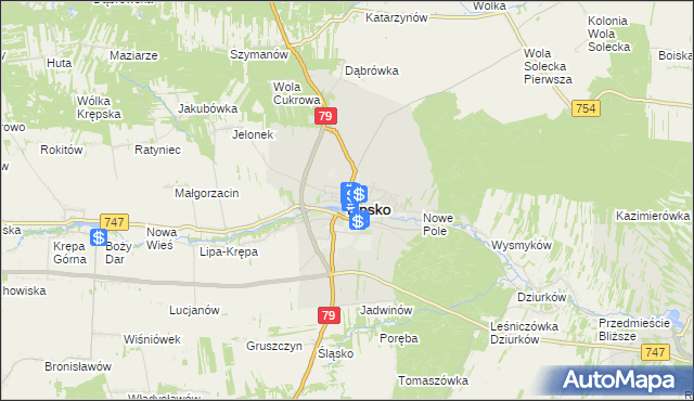 mapa Lipsko, Lipsko na mapie Targeo