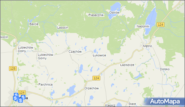 mapa Łukowice, Łukowice na mapie Targeo